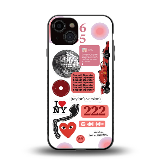 taylor swift fusion back phone cover | glass case for iphone 13
