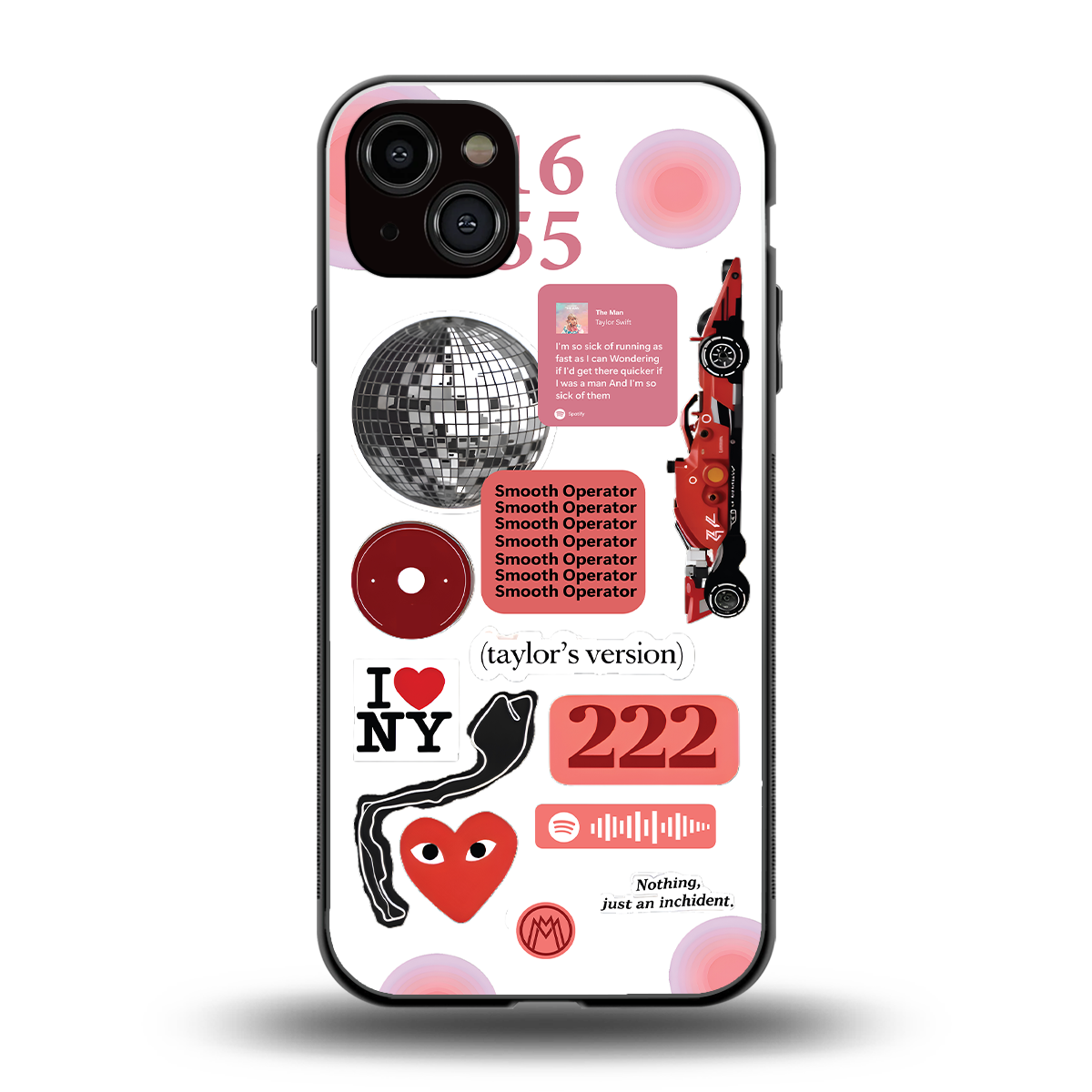 taylor swift fusion back phone cover | glass case for iphone 15 plus