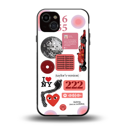 taylor swift fusion back phone cover | glass case for iphone 14 plus