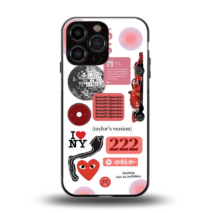 taylor swift fusion back phone cover | glass case for iphone 14 pro max