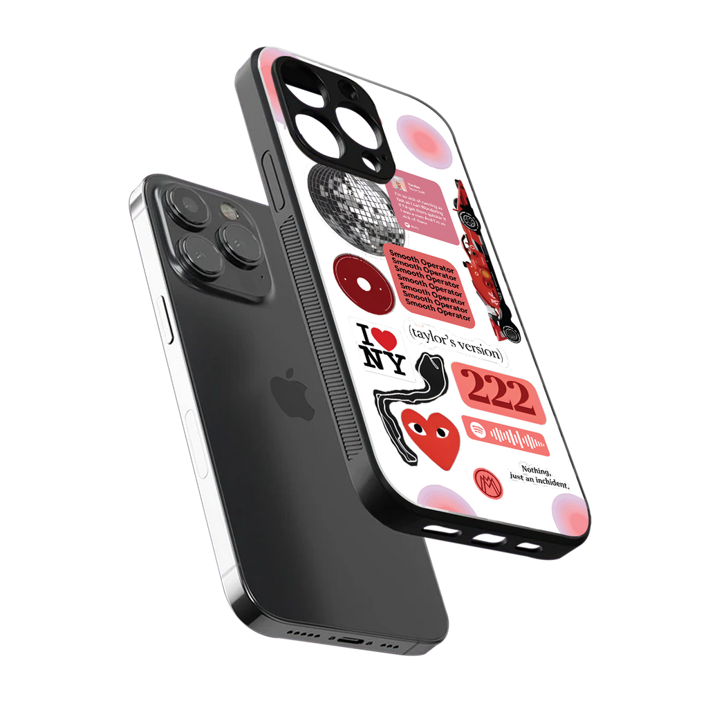 taylor swift fusion back phone cover | glass case for iphone 15 pro max
