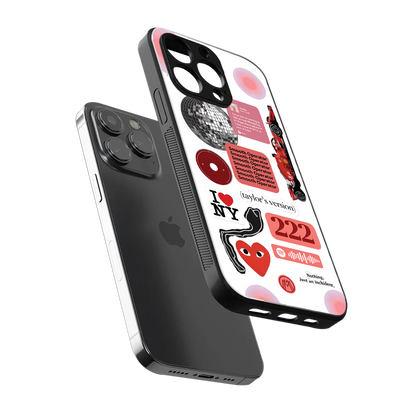 taylor swift fusion back phone cover | glass case for iphone 15 pro max