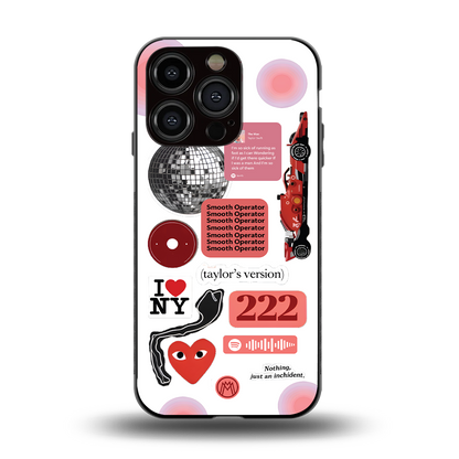taylor swift fusion back phone cover | glass case for iphone 14 pro
