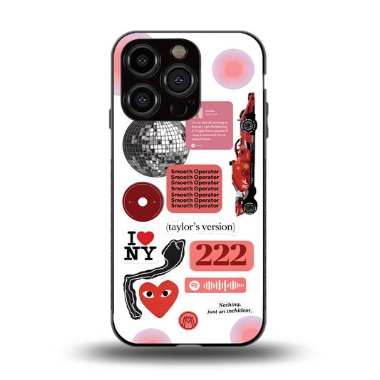 taylor swift fusion back phone cover | glass case for iphone 14 pro