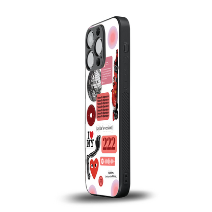 taylor swift fusion back phone cover | glass case for iphone 14 pro
