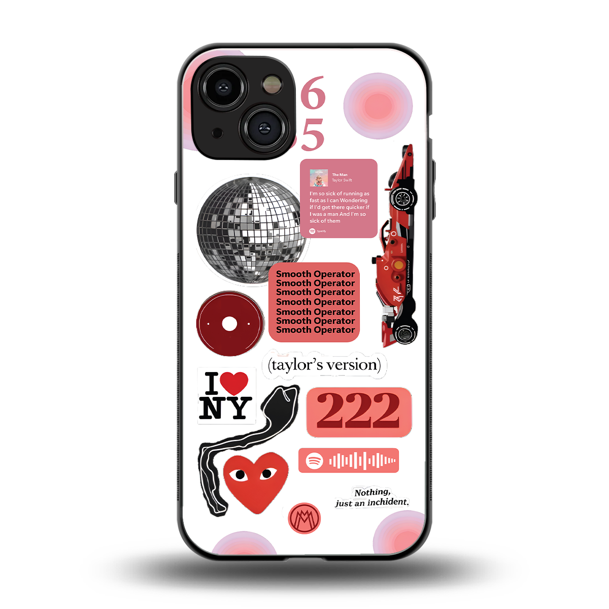taylor swift fusion back phone cover | glass case for iphone 15