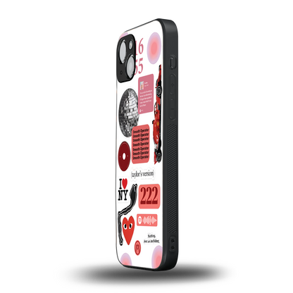 taylor swift fusion back phone cover | glass case for iphone 15