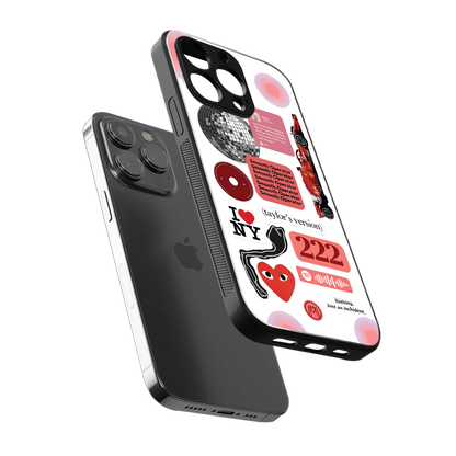 taylor swift fusion back phone cover | glass case for iphone 14 pro