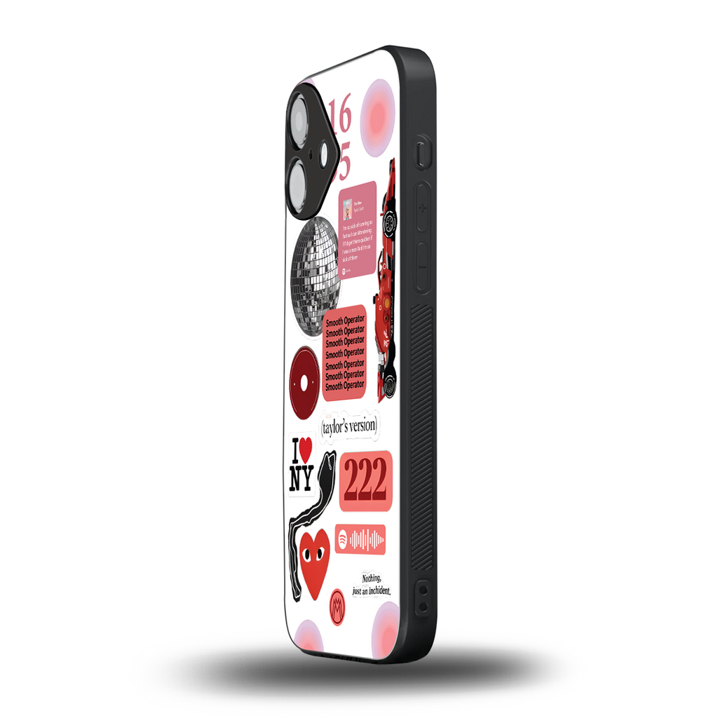 taylor swift fusion back phone cover | glass case for iphone 16 plus