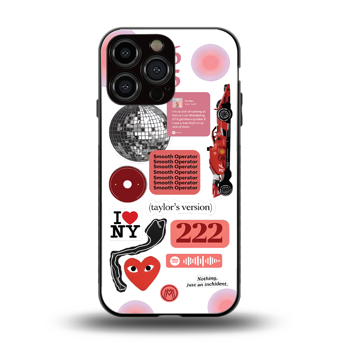 taylor swift fusion back phone cover | glass case for iphone 16 pro max