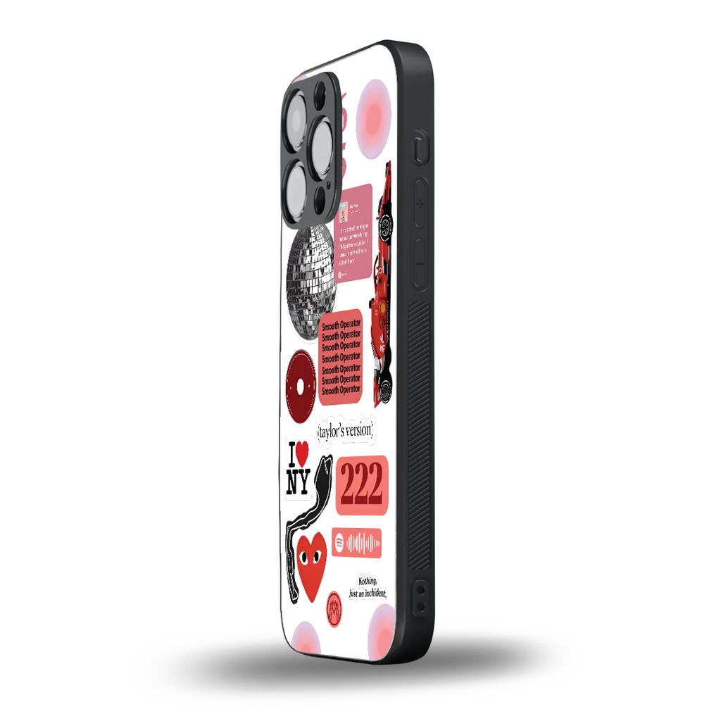 taylor swift fusion back phone cover | glass case for iphone 16 pro max