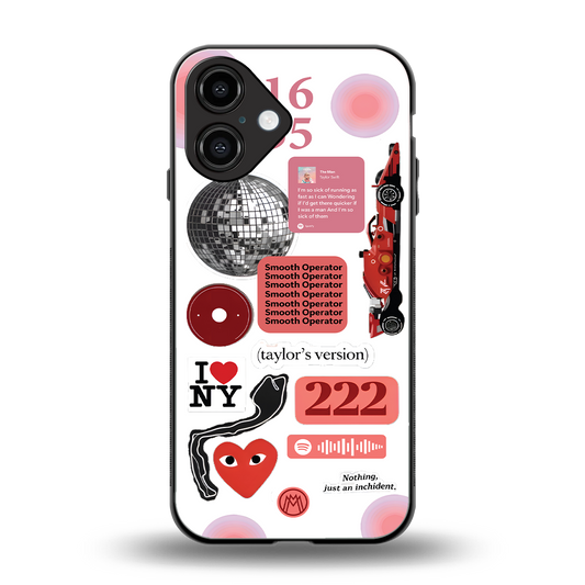 taylor swift fusion back phone cover | glass case for iphone 16