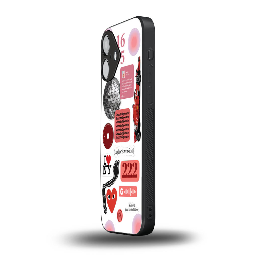 taylor swift fusion back phone cover | glass case for iphone 16