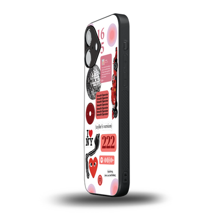 taylor swift fusion back phone cover | glass case for iphone 16