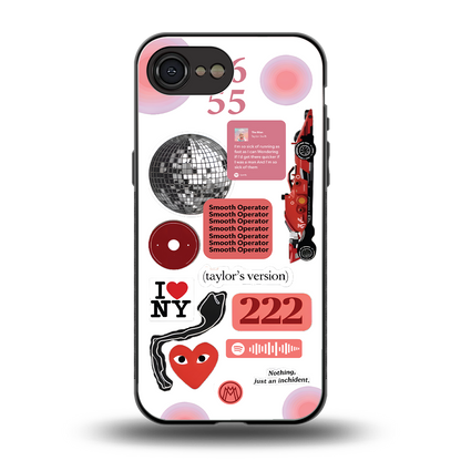taylor swift fusion back phone cover | glass case for iphone 16e