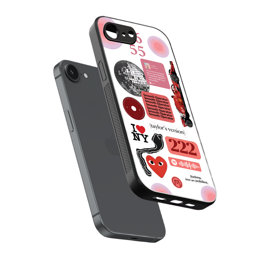 taylor swift fusion back phone cover | glass case for iphone 16e