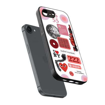taylor swift fusion back phone cover | glass case for iphone 16e