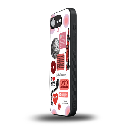 taylor swift fusion back phone cover | glass case for iphone 16e