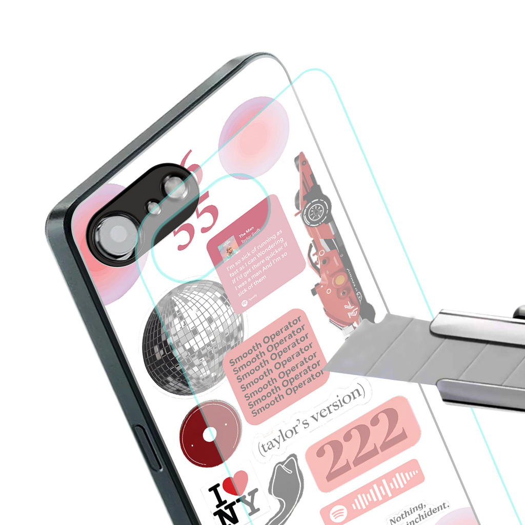 taylor swift fusion back phone cover | glass case for iphone 16e