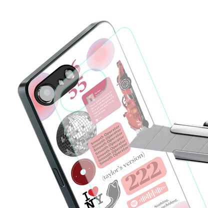 taylor swift fusion back phone cover | glass case for iphone 16e