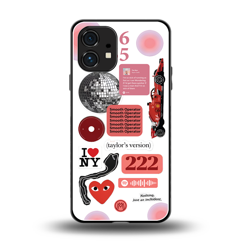 taylor swift fusion back phone cover | glass case for nothing phone 1