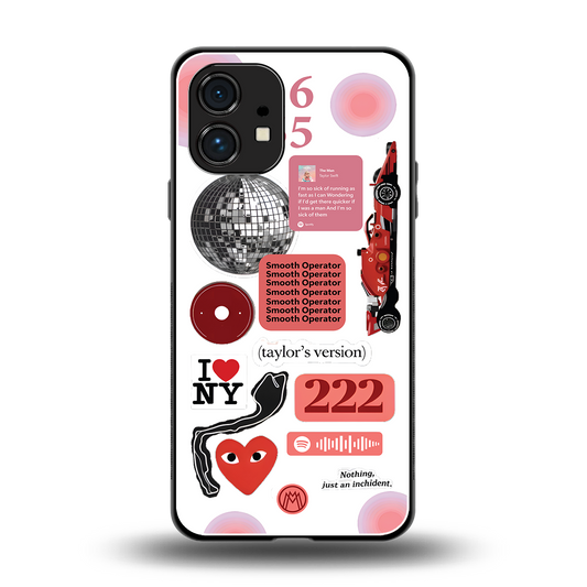 taylor swift fusion back phone cover | glass case for nothing phone 1