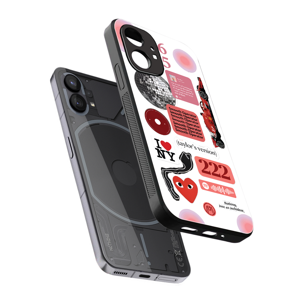 taylor swift fusion back phone cover | glass case for nothing phone 1