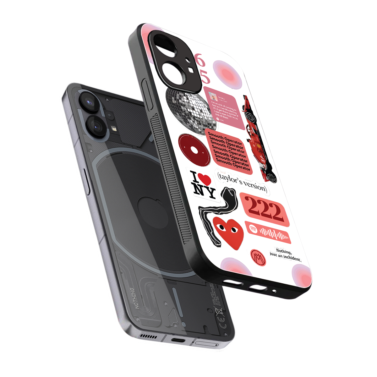 taylor swift fusion back phone cover | glass case for nothing phone 1