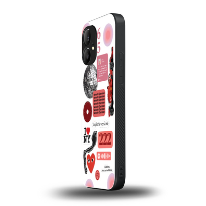 taylor swift fusion back phone cover | glass case for nothing phone 1