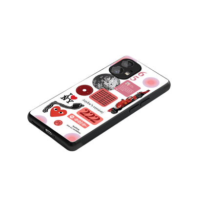 taylor swift fusion back phone cover | glass case for nothing phone 1