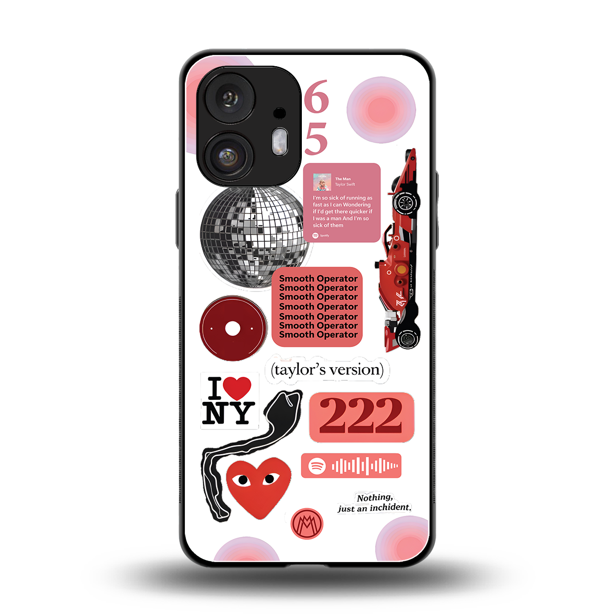 taylor swift fusion back phone cover | glass case for nothing phone 2