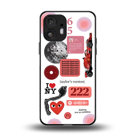 taylor swift fusion back phone cover | glass case for nothing phone 2