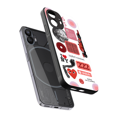 taylor swift fusion back phone cover | glass case for nothing phone 2