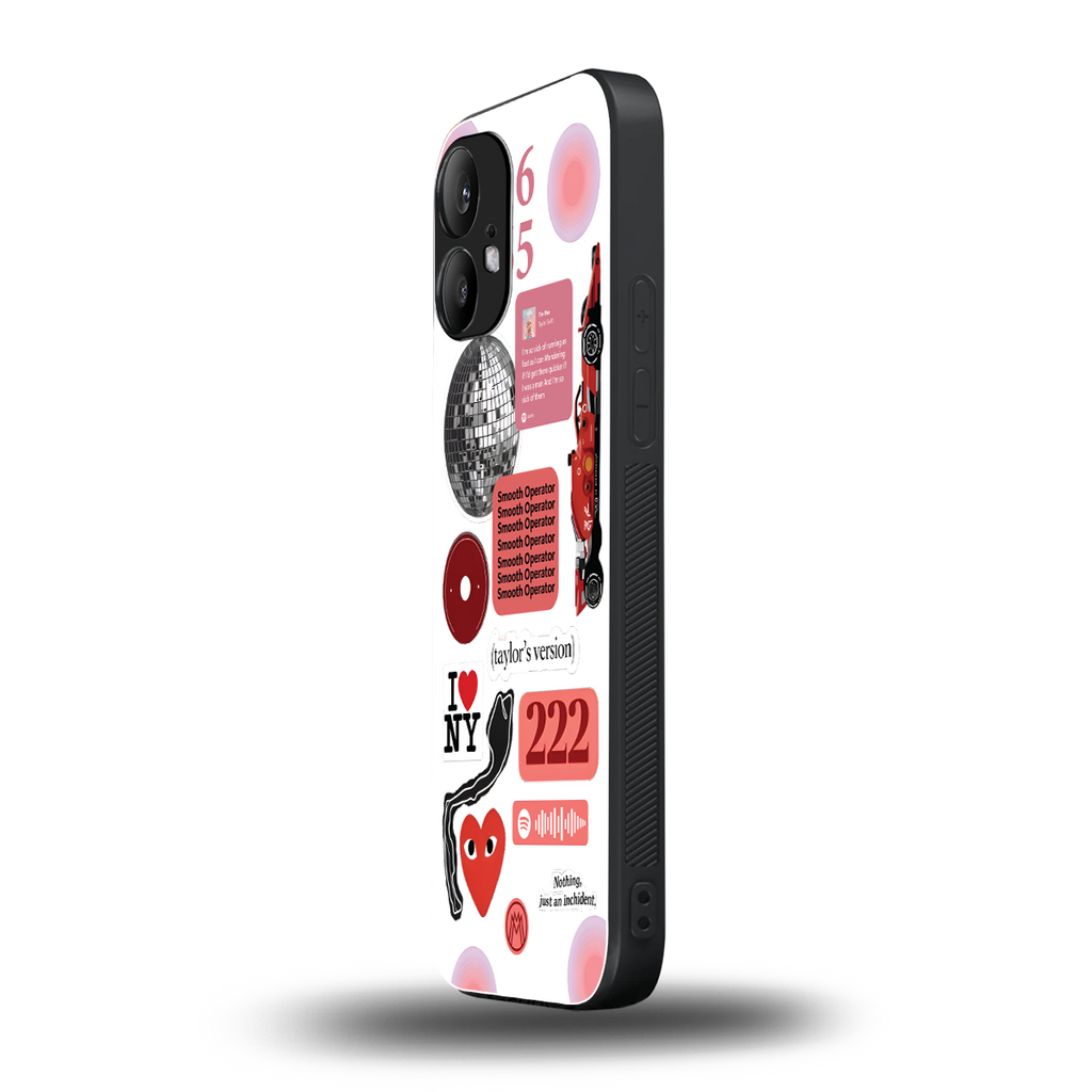 taylor swift fusion back phone cover | glass case for nothing phone 2