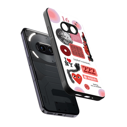 taylor swift fusion back phone cover | glass case for nothing phone 2a