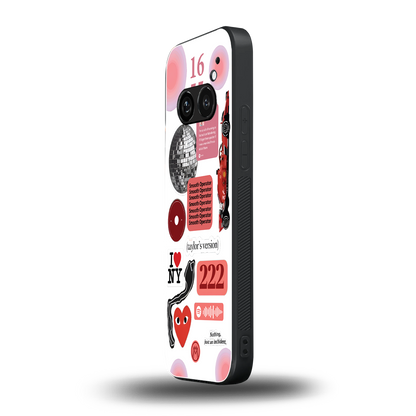 taylor swift fusion back phone cover | glass case for nothing phone 2a