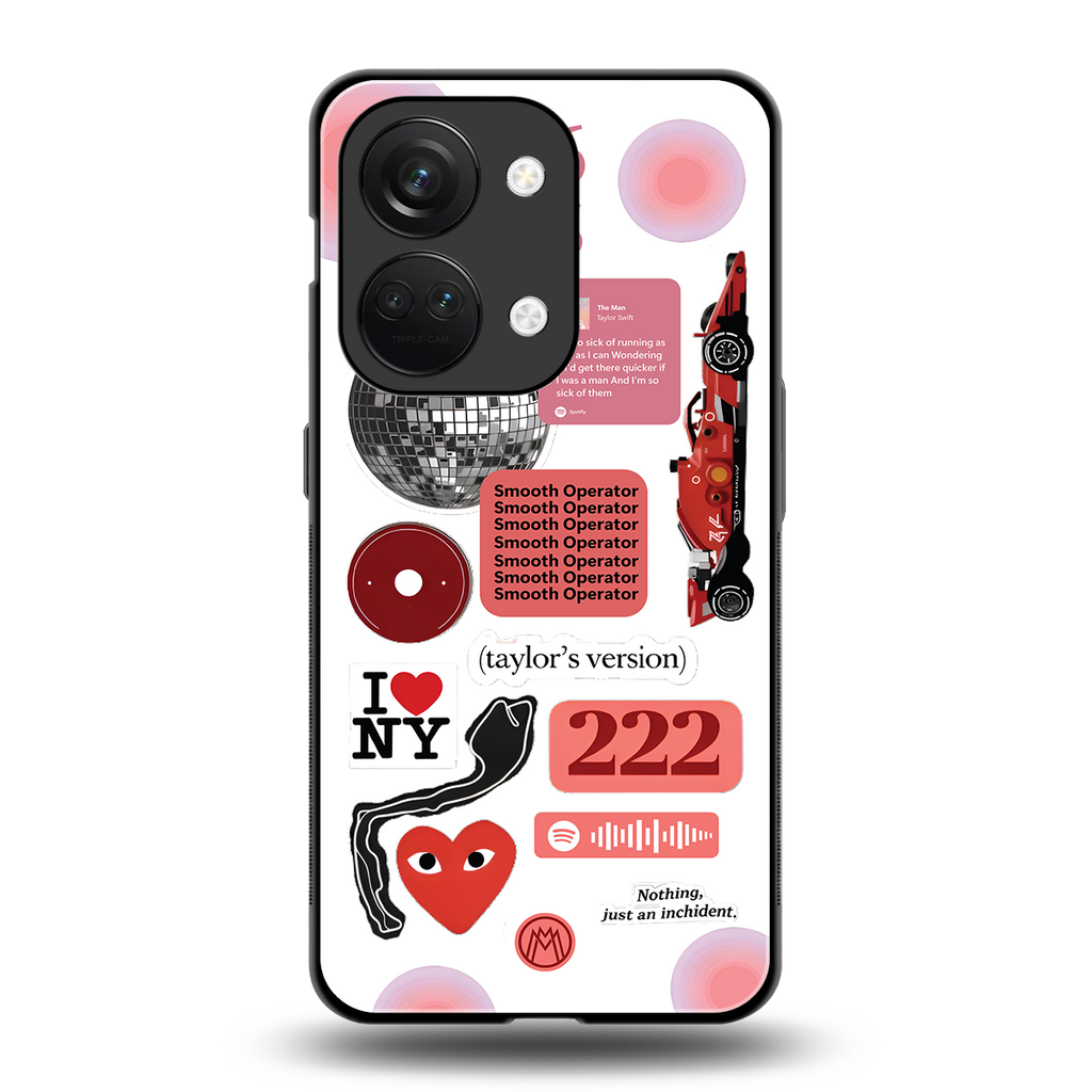 taylor swift fusion back phone cover | glass case for oneplus nord 3