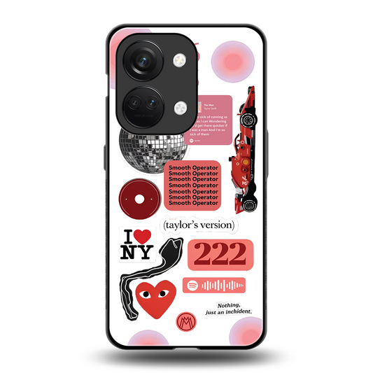 taylor swift fusion back phone cover | glass case for oneplus nord 3