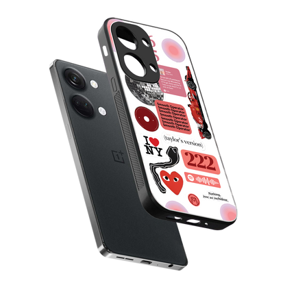taylor swift fusion back phone cover | glass case for oneplus nord 3