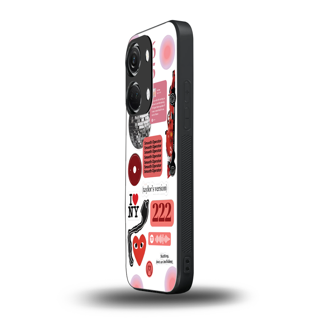 taylor swift fusion back phone cover | glass case for oneplus nord 3