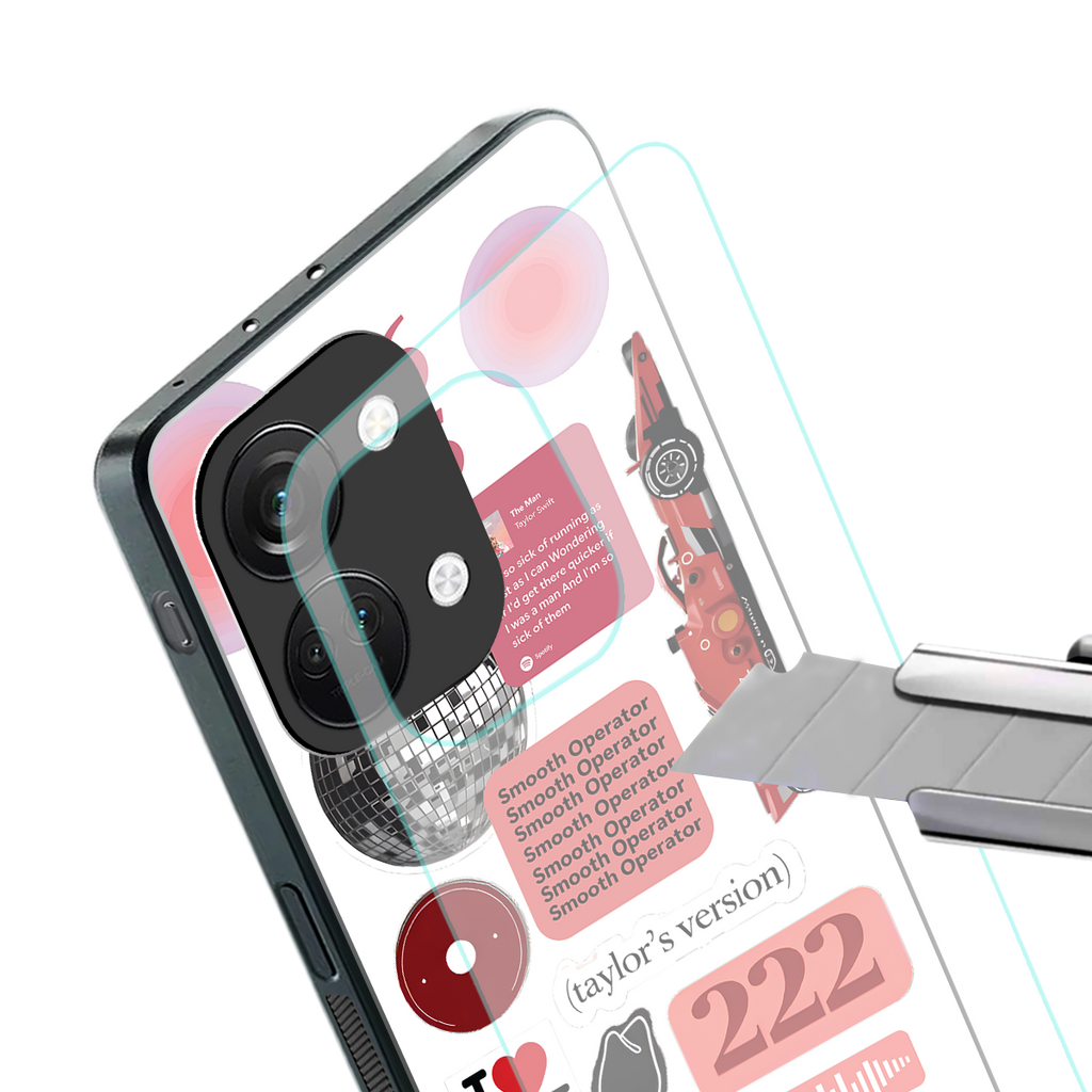 taylor swift fusion back phone cover | glass case for oneplus nord 3