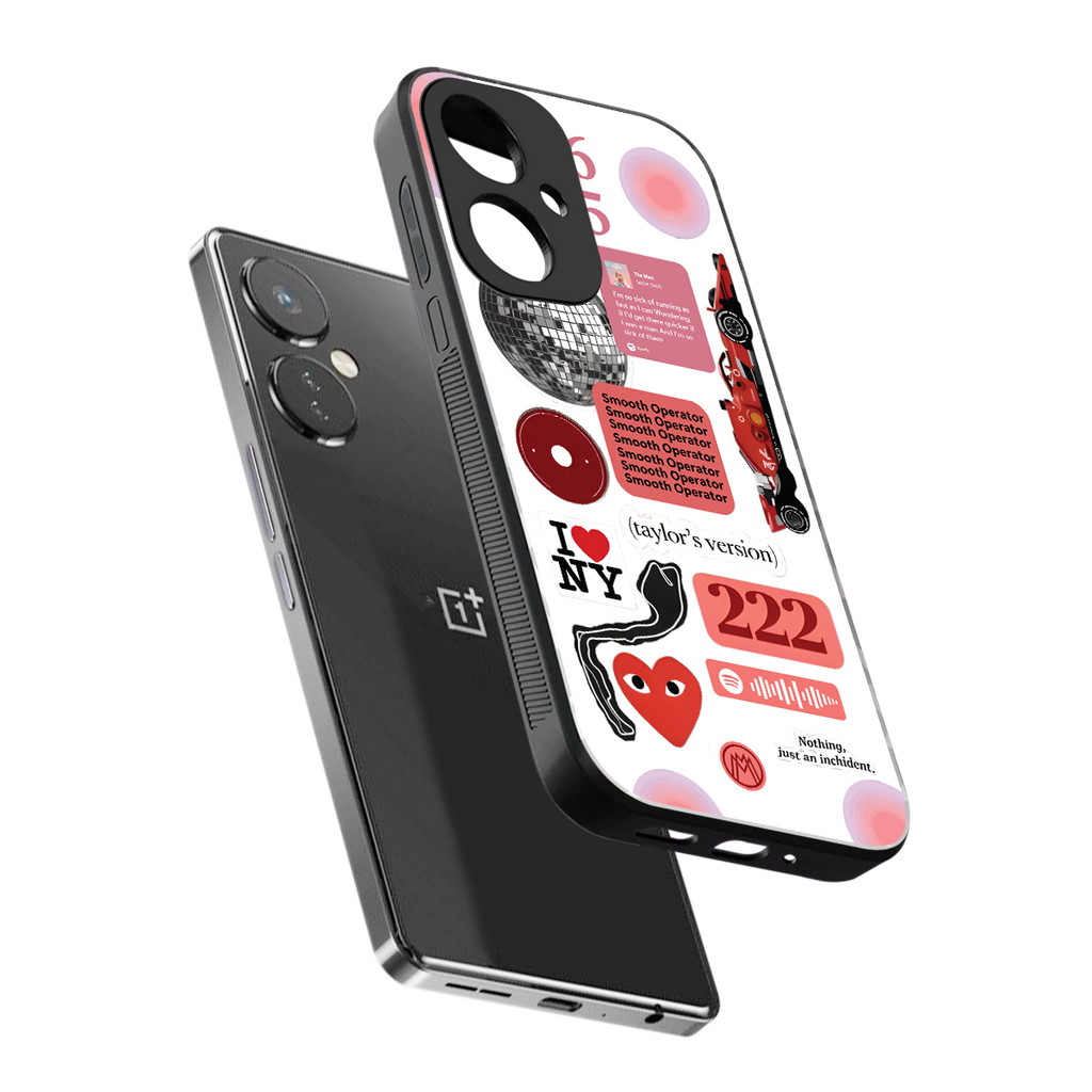 taylor swift fusion back phone cover | glass case for oneplus nord ce 3