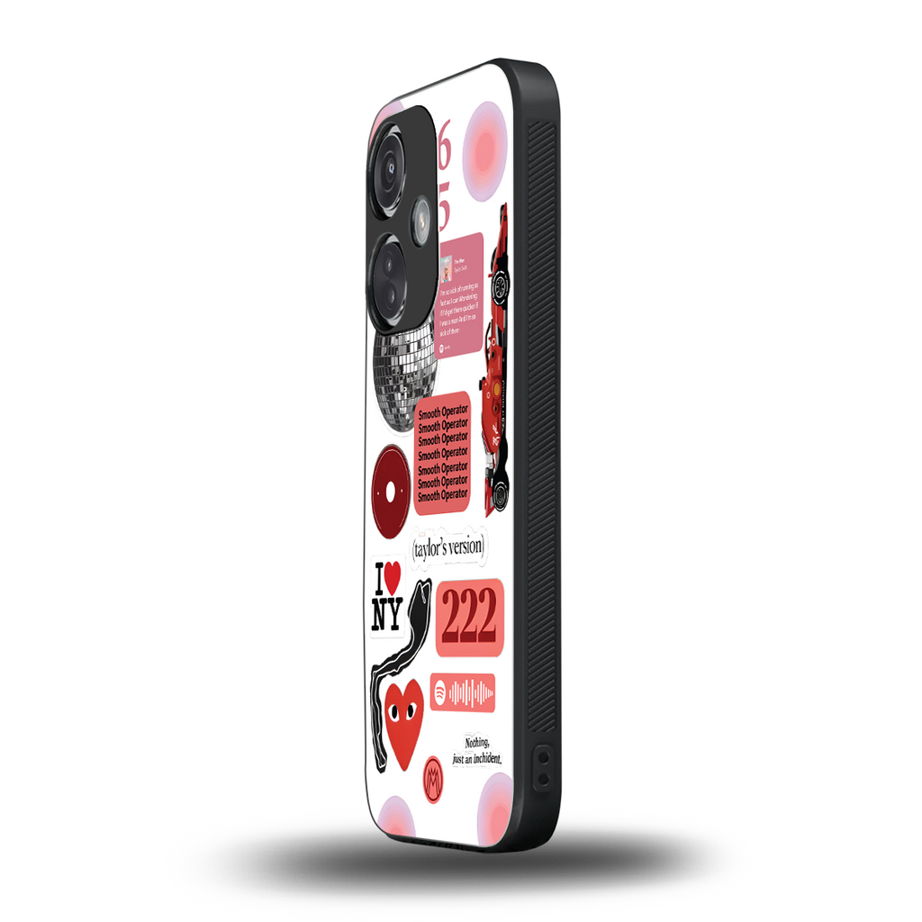 taylor swift fusion back phone cover | glass case for oneplus nord ce 3