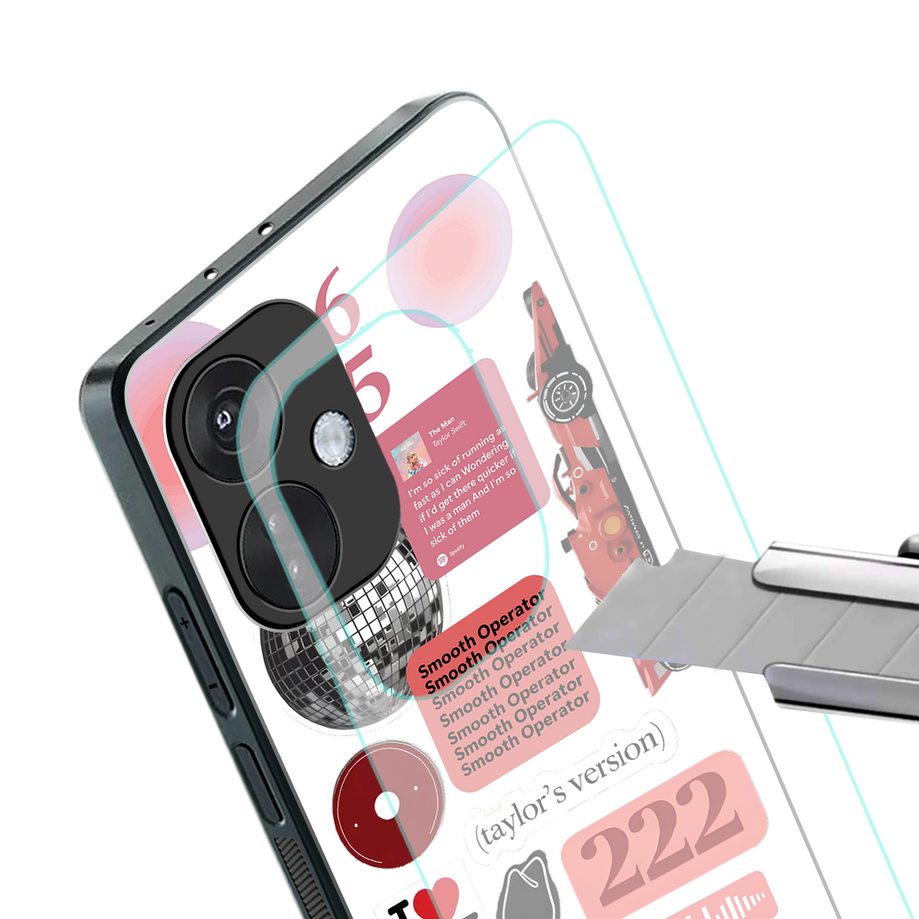 taylor swift fusion back phone cover | glass case for oneplus nord ce 3