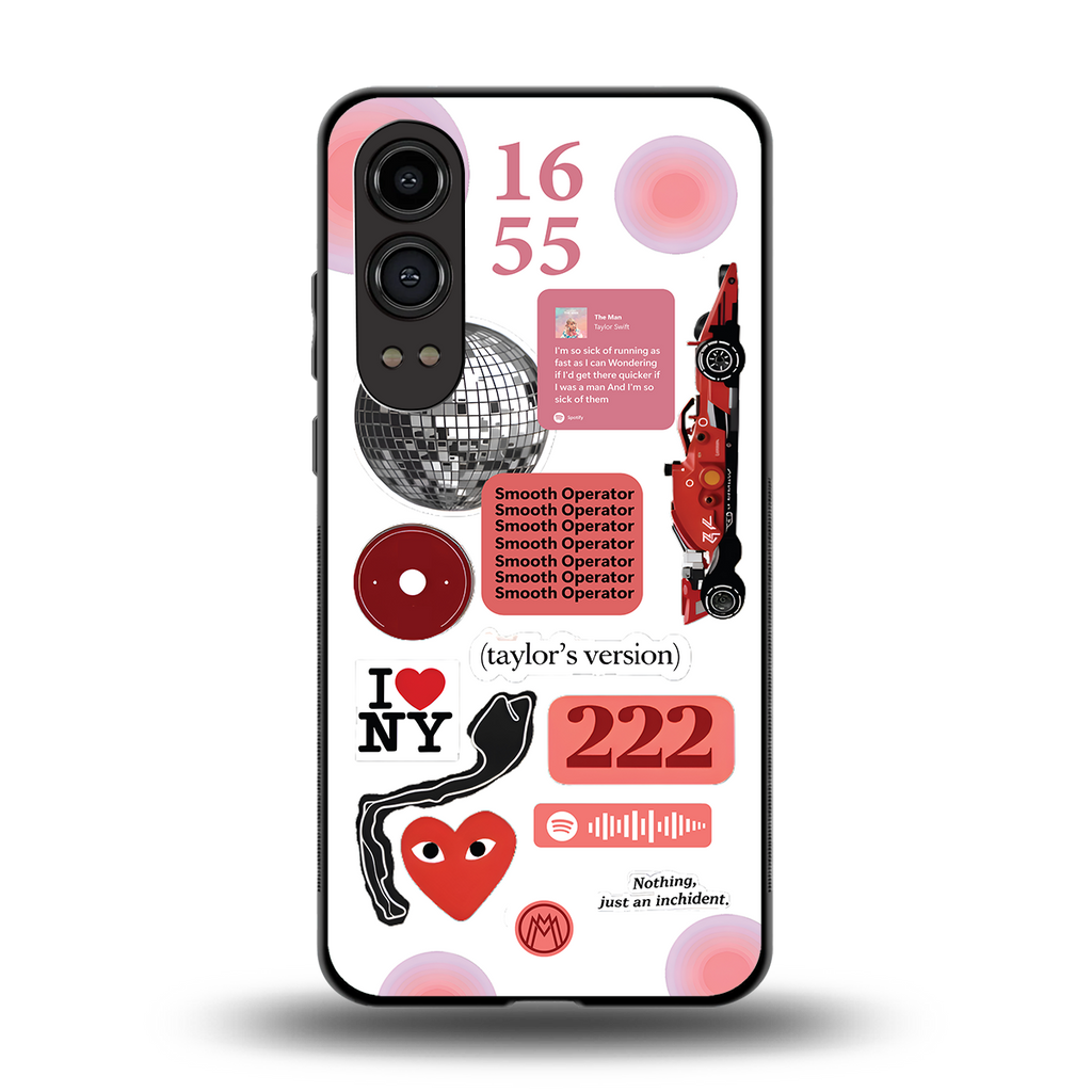 taylor swift fusion back phone cover | glass case for oneplus nord ce 4 lite