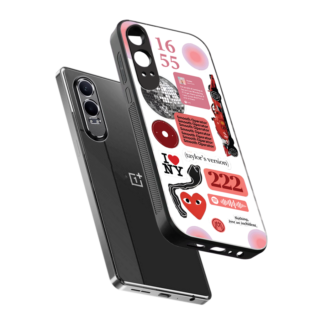 taylor swift fusion back phone cover | glass case for oneplus nord ce 4 lite