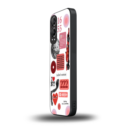 taylor swift fusion back phone cover | glass case for oneplus nord ce 4 lite