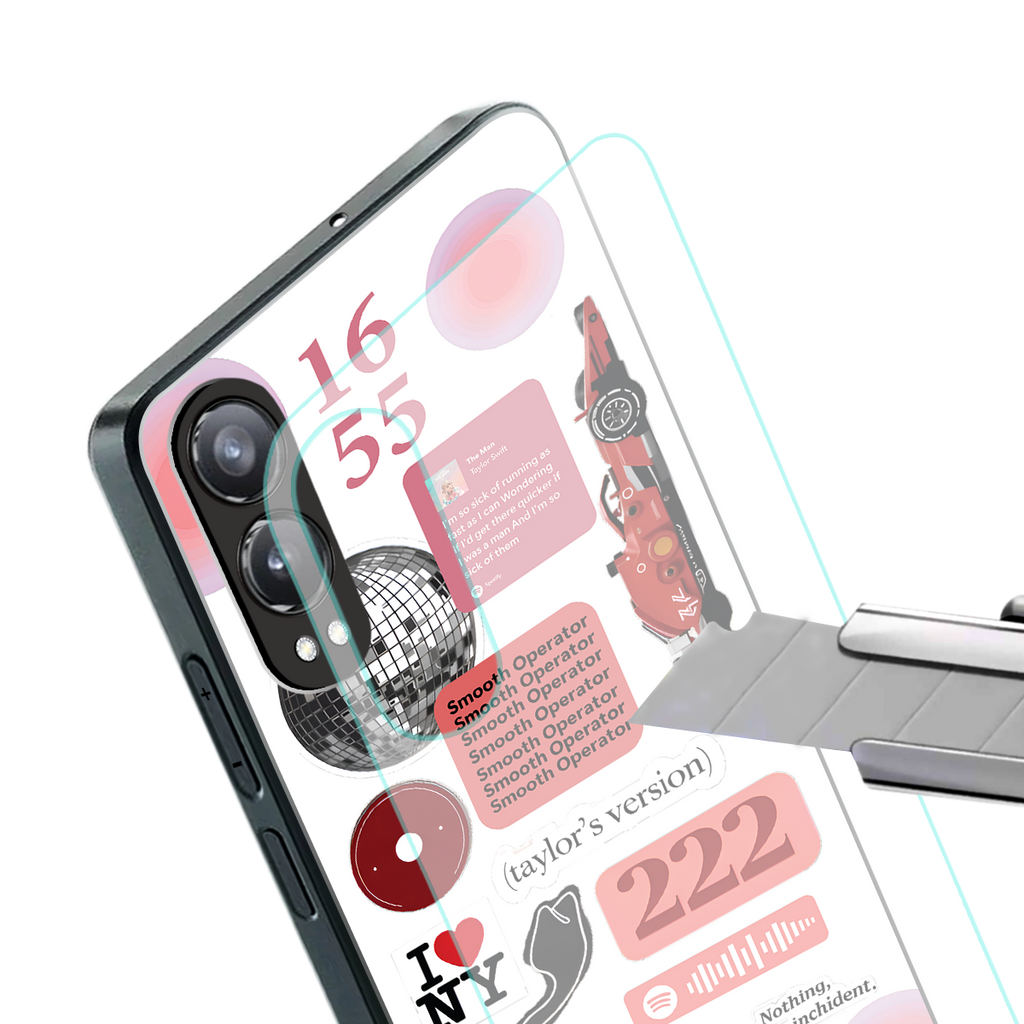 taylor swift fusion back phone cover | glass case for oneplus nord ce 4 lite