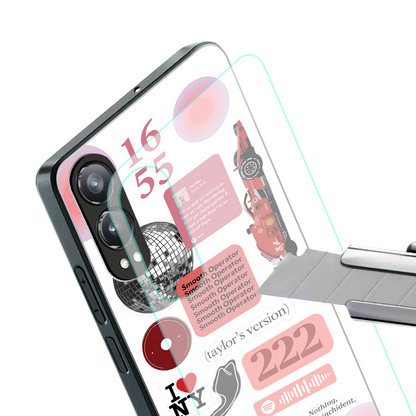 taylor swift fusion back phone cover | glass case for oneplus nord ce 4 lite