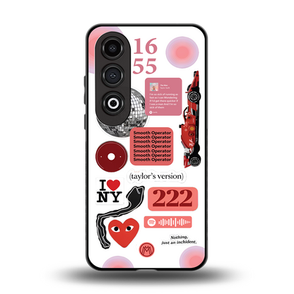 taylor swift fusion back phone cover | glass case for oneplus nord ce 4